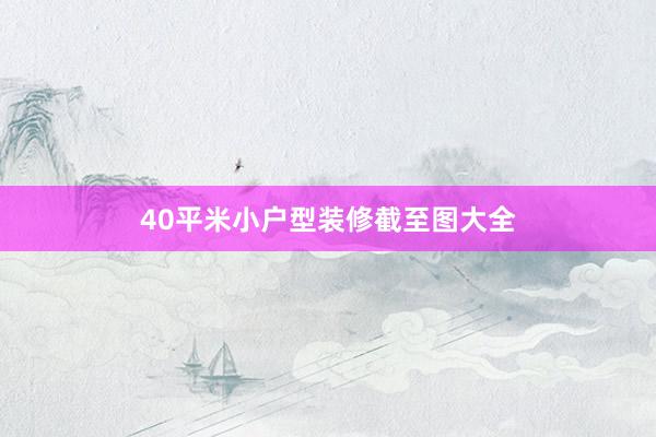40平米小户型装修截至图大全